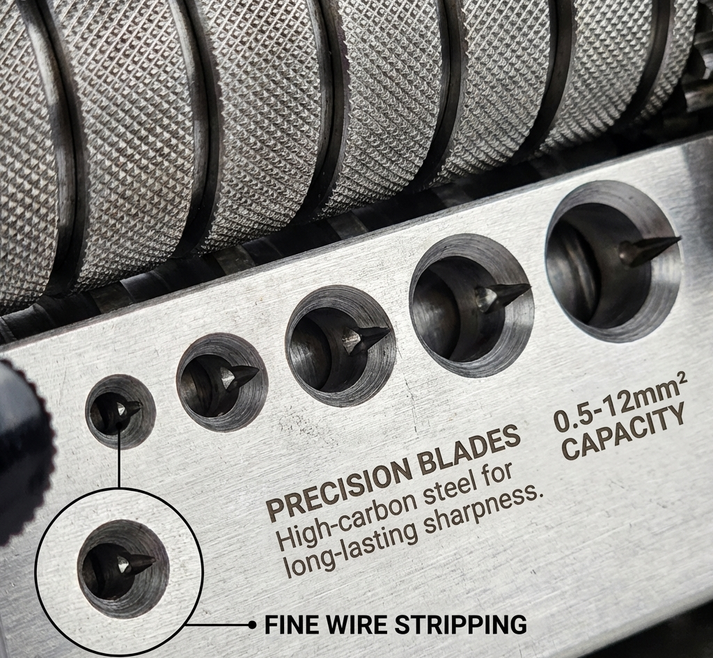 New electric wire stripping machine 7-channel automatic wire stripper (stainless steel)