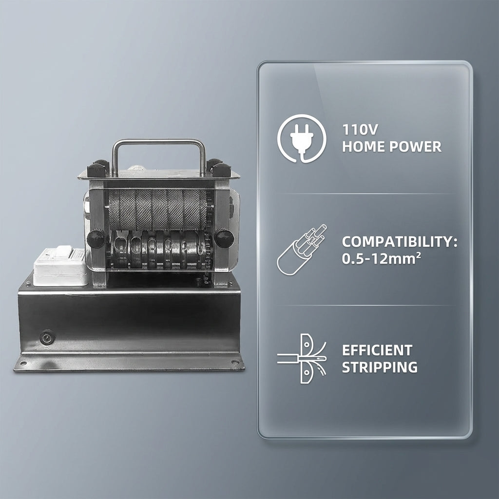 New electric wire stripping machine 7-channel automatic wire stripper (stainless steel)