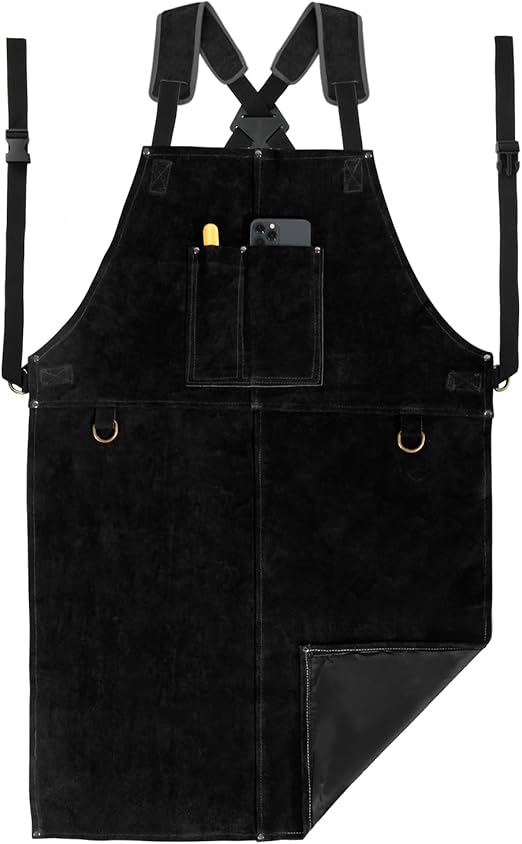 Work Apron - Heat Resistant, Flame Retardant Heavy-Duty Apron