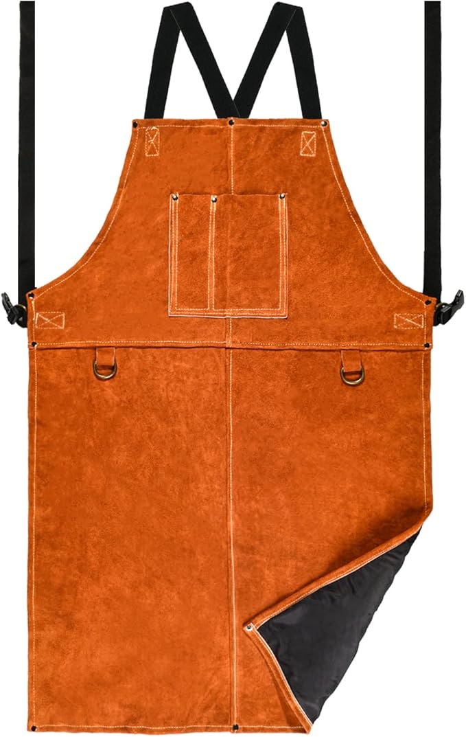 Work Apron - Heat Resistant, Flame Retardant Heavy-Duty Apron
