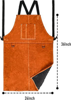 Work Apron - Heat Resistant, Flame Retardant Heavy-Duty Apron
