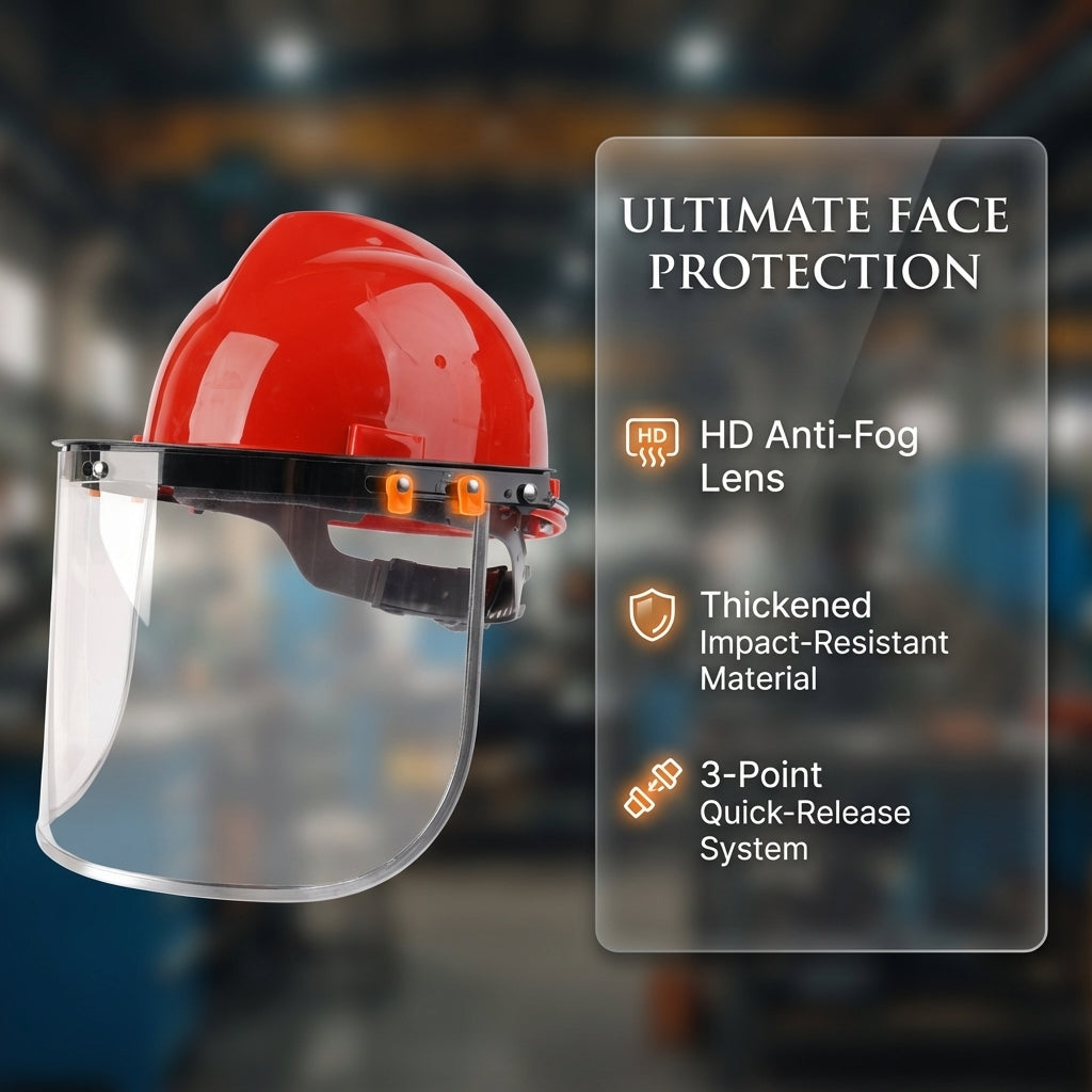 Full-face protective mask, industrial-grade shockproof face shield