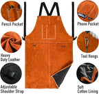 Work Apron - Heat Resistant, Flame Retardant Heavy-Duty Apron