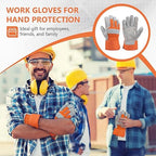 Leather work gloves