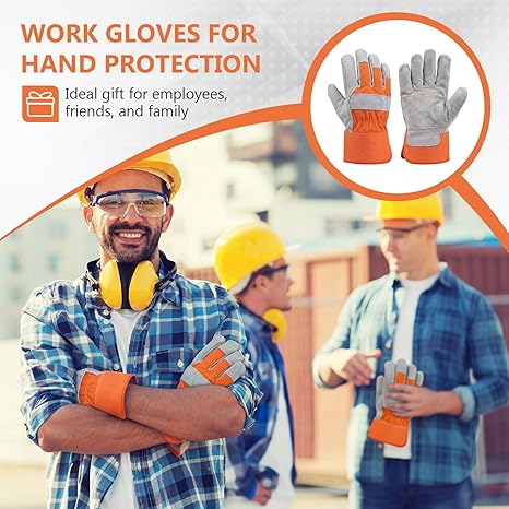 Leather work gloves