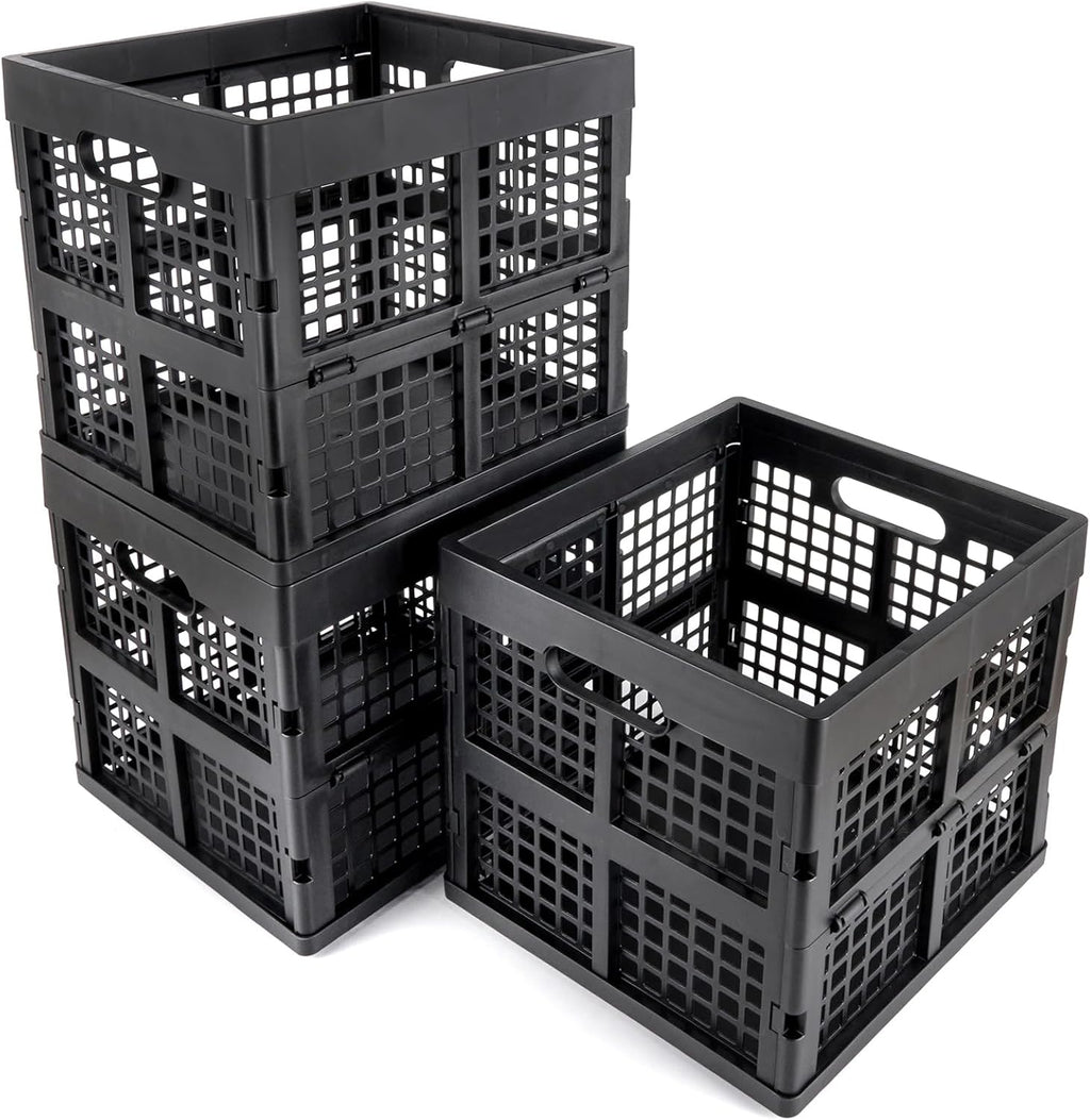 Foldable plastic storage box