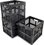 Foldable plastic storage box