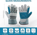 Leather work gloves