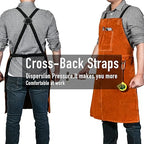 Work Apron - Heat Resistant, Flame Retardant Heavy-Duty Apron
