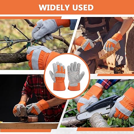 Leather work gloves