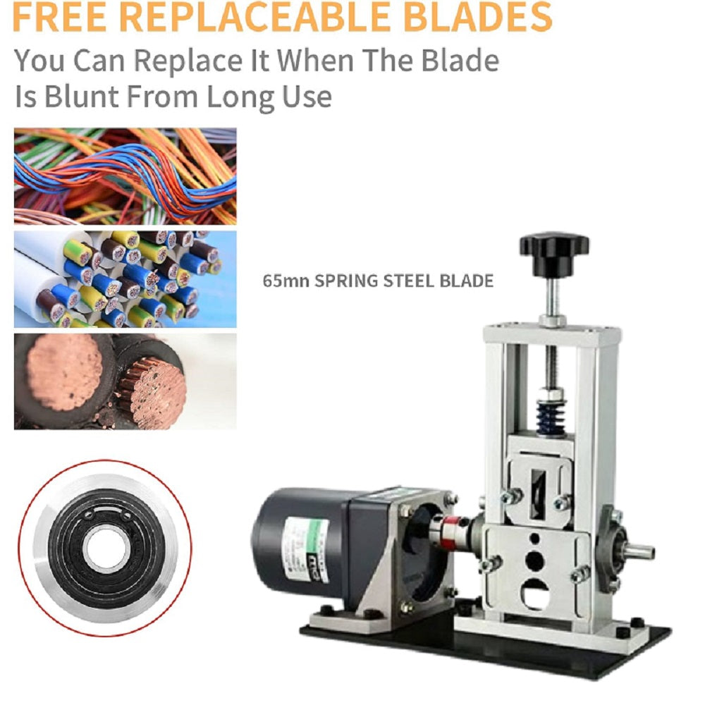 Electric wire stripping machine