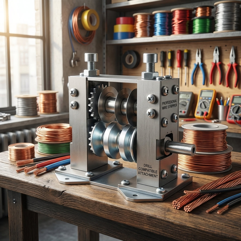 Manual wire stripping machine, electric drill-driven scrap wire stripping machine