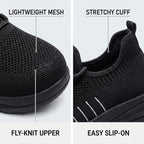 Men's steel-toe work shoes, breathable, impact-resistant, lightweight and safe.
