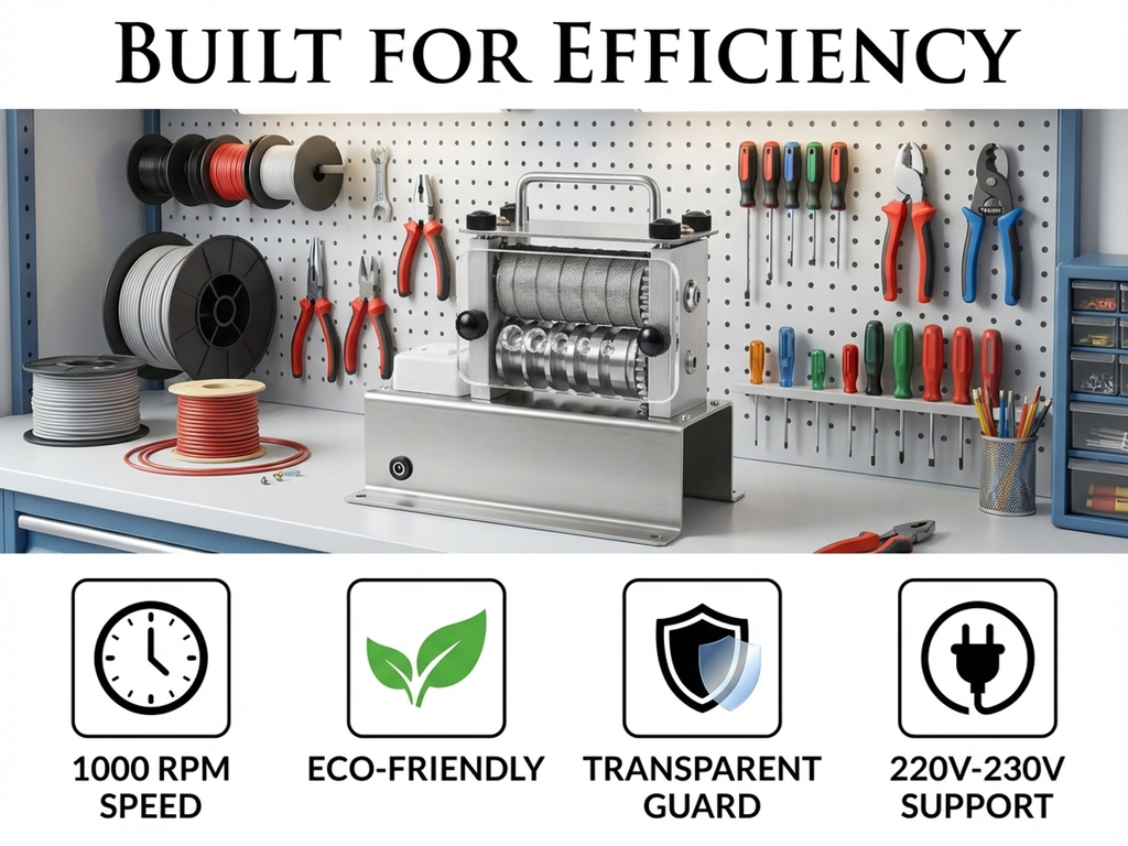 New electric wire stripping machine 7-channel automatic wire stripper (stainless steel)